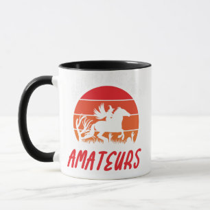 "Brooms Are For Amateurs Halloween Horse Witch Mug