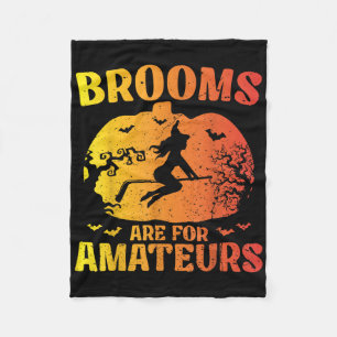 Brooms Are For Amateurs Hockey Stick Shirt Pumpkin Fleece Blanket