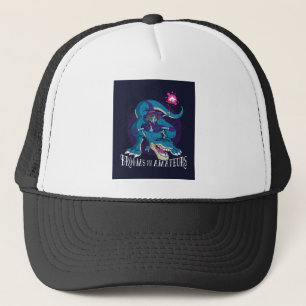 Brooms are for Amateurs, T-rex Riding Witch Trucker Hat