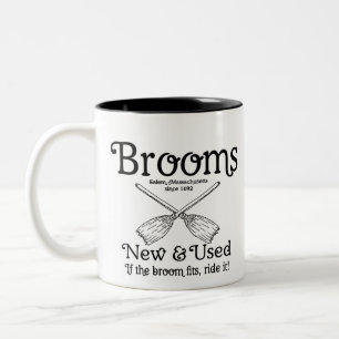 brooms for sale Two-Tone coffee mug
