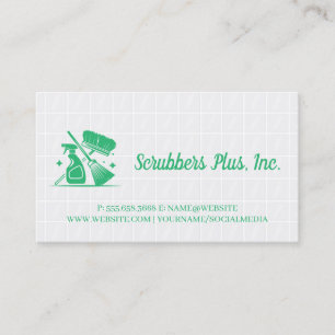 Brooms Spray Cleaning Bottle Maids Business Card