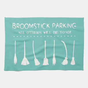 BROOMSTICK PARKING TEA TOWEL