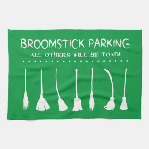 BROOMSTICK PARKING TEA TOWEL