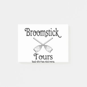 broomstick tours post-it notes