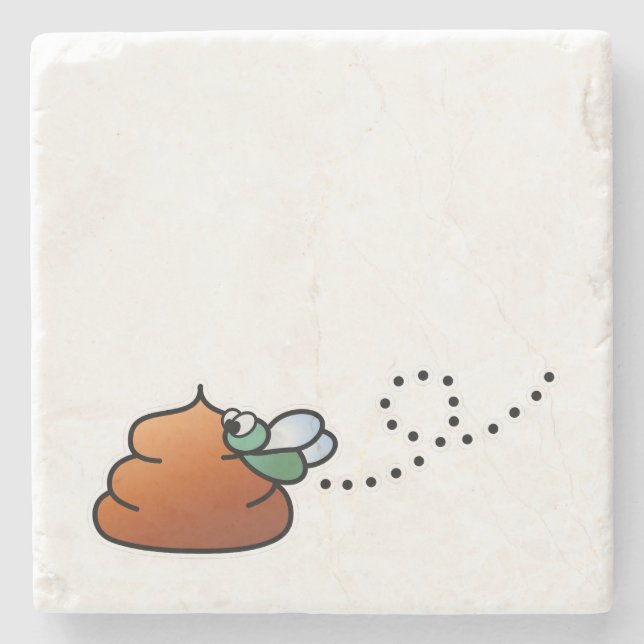 Brootsch the PooPoo Stone Coaster (Front)
