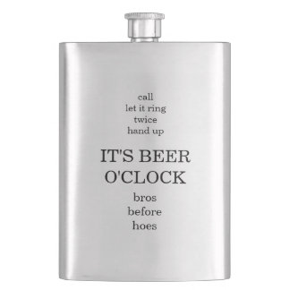Bros Before Hoes Groomsmen Wedding Flask