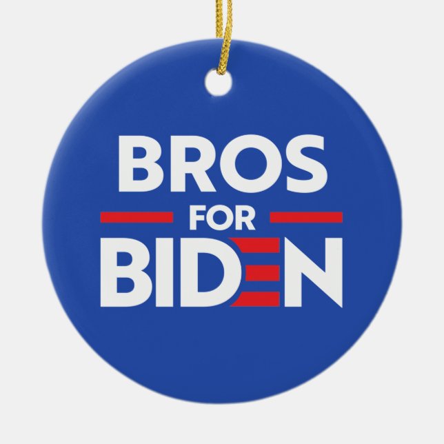 BROS FOR JOE BIDEN CERAMIC ORNAMENT (Front)