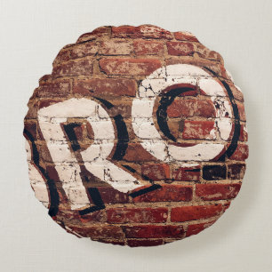 Bros illustration round cushion