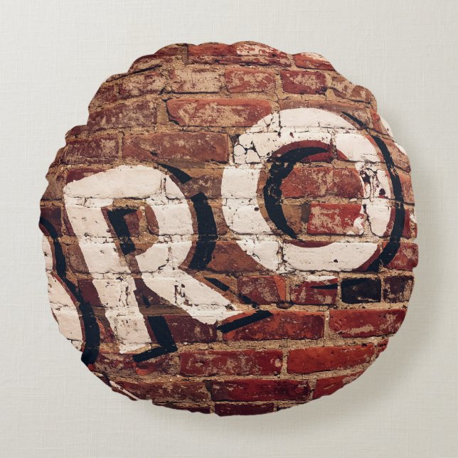Bros illustration round cushion (Front)