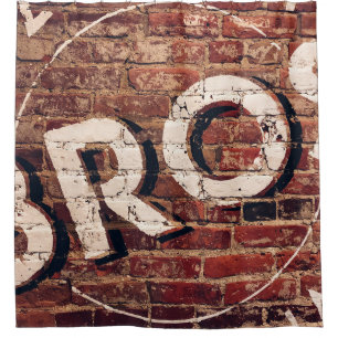 Bros illustration shower curtain