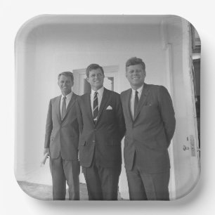 Bros, President John Kennedy, Robert & Ted Paper Plate