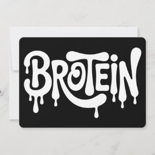 Brotein Protein Funny Bro Gym LGBTQ Gay Pride Ally Invitation