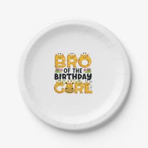 Brother 1st Birthday Girl Giraffe Theme Party Zoo Paper Plate