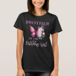 Brother 1st First Birthday Matching Family Butterf T-Shirt<br><div class="desc">First Birthday Matching Family Butterfly Floral Theme party</div>