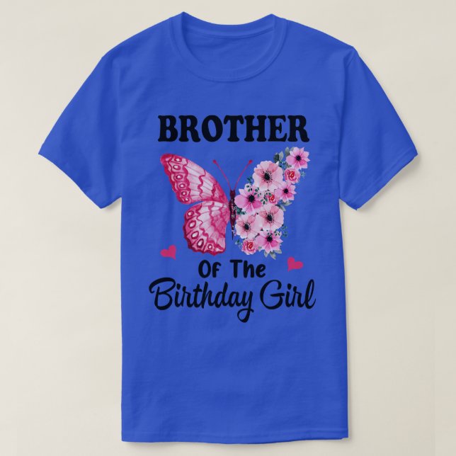 Brother 1st First Birthday Matching Family Butterf T-Shirt (Design Front)