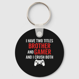 Brother And Gamer - Pc Gaming Lover Console Game L Key Ring