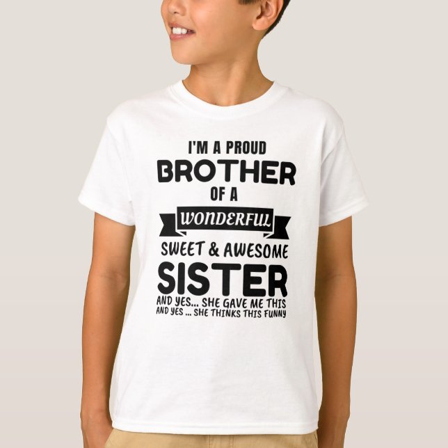 Brother And His Awesome Sister T-Shirt (Front)