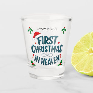 Brother and Sister First Christmas in Heaven Shot Glass