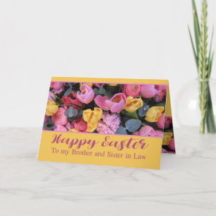 Brother and Sister in Law Easter Tulips Holiday Card