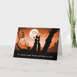 Brother and Sister in Law Wife Cute Halloween  Card