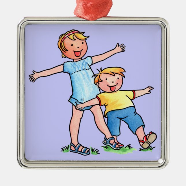 Brother and Sister Ornament (Front)