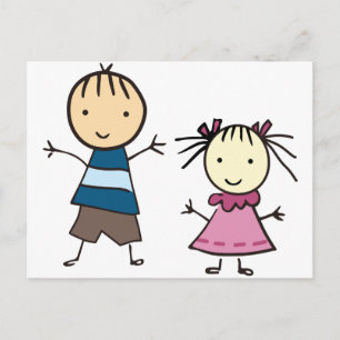 Brother And Sister Postcard