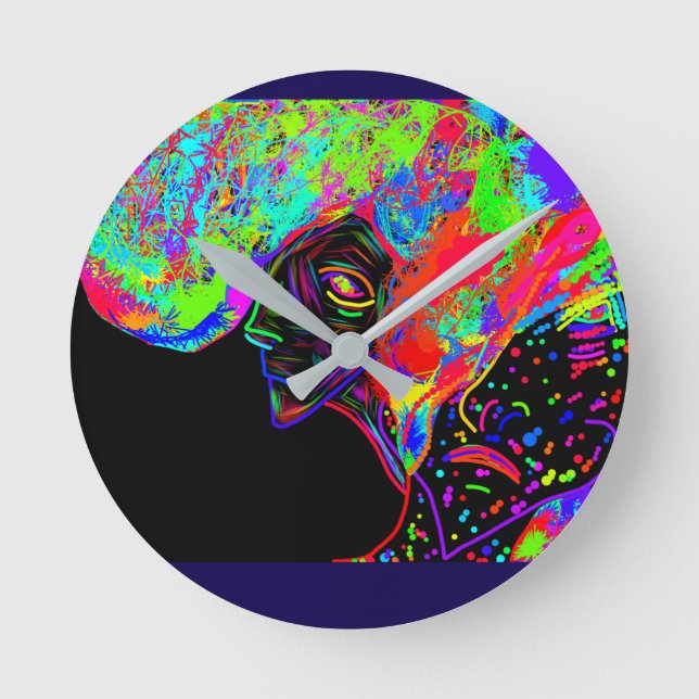 Brother and Sister Supernatural Creatures Round Clock (Front)