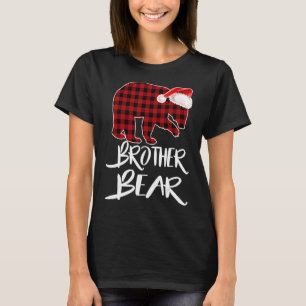 Brother Bear Buffalo Red Plaid Santa Christmas Paj T-Shirt