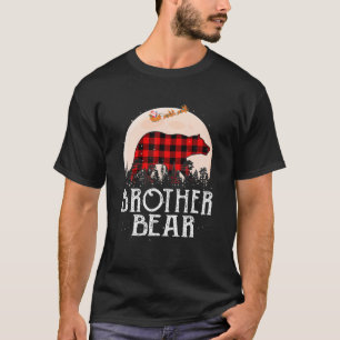 Brother Bear Christmas Pajama Red Plaid Buffalo T-Shirt