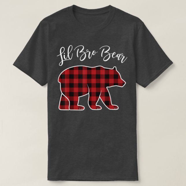 Brother Bear Pajama Red Buffalo Xmas Funny Family  T-Shirt (Design Front)