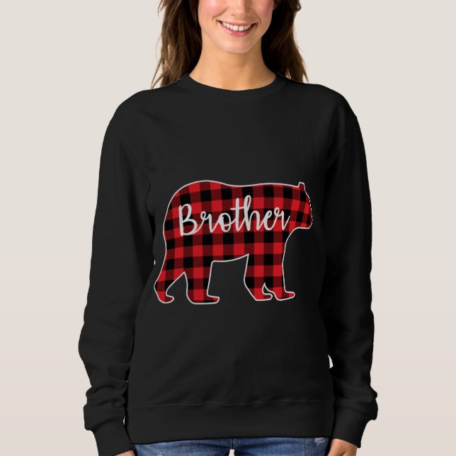 Brother Bear Red Plaid Family Matching Christmas P Sweatshirt (Front)