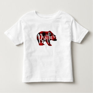 Brother Bear Rustic Red Buffalo Plaid Family Toddler T-Shirt
