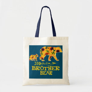 Brother Bear Sunflower Funny Mother Father Tote Bag