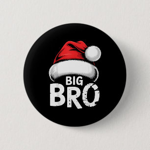 Brother Big Christmas Santa Family Matching Pajama 6 Cm Round Badge
