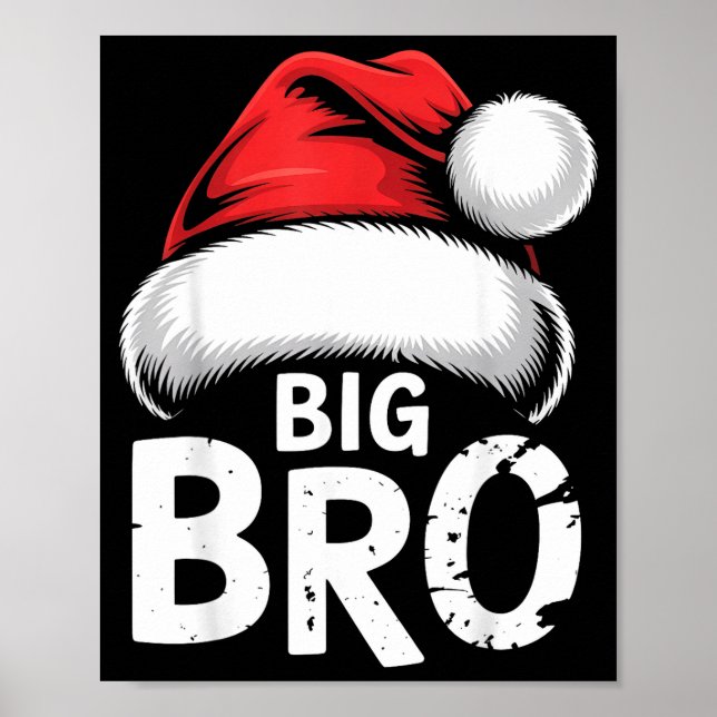 Brother Big Christmas Santa Family Matching Pajama Poster (Front)