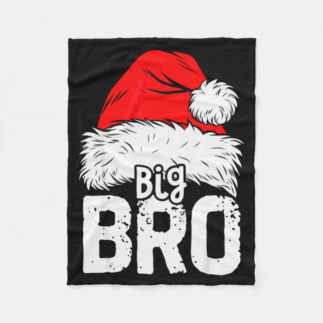 Brother Big Santa Christmas Family Matching Pyjama Fleece Blanket (Front)