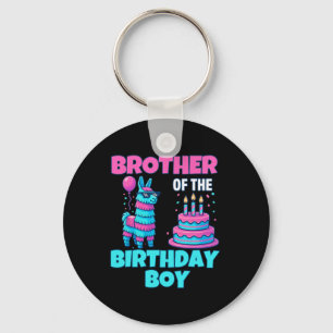 Brother Birthday Boy Llama Pinata Party Family Mat Key Ring