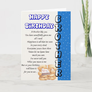 Brother Birthday card