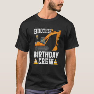 Brother Birthday Crew  Construction Birthday Party T-Shirt
