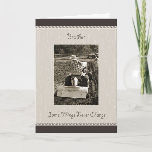Brother Birthday Farm Boy Humour Card (Front)