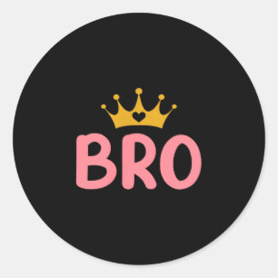 Brother Birthday For Girl 1st Classic Round Sticker