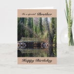 Brother - Birthday - Forest Bridge Card<br><div class="desc">Send your Brother,  Birthday greetings in this unique Birthday Card. A photography capture of a bridge over a pond in the forest at Otter Falls,  Ontario,  Canada,  it is a wonderful nature scene of trees and water reflections with an inner Birthday verse.  ©SmudgeArt - Madeline M Allen</div>