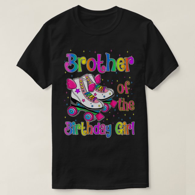 Brother Birthday Rolling Skate Birthday family Par T-Shirt (Design Front)