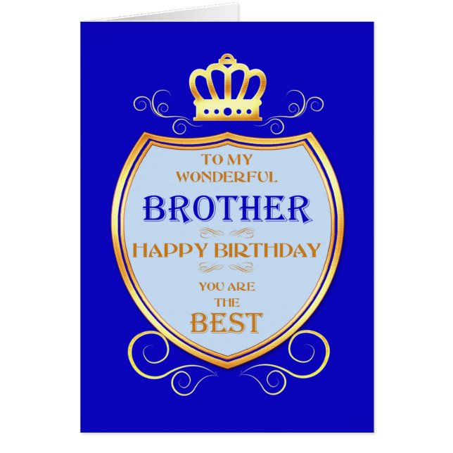 Brother Birthday with Shield (Front)