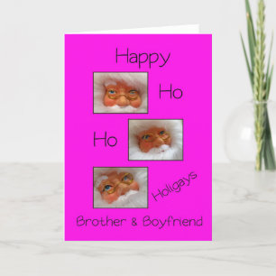 brother & boyfriend happy ho ho holigays gay x-mas holiday card