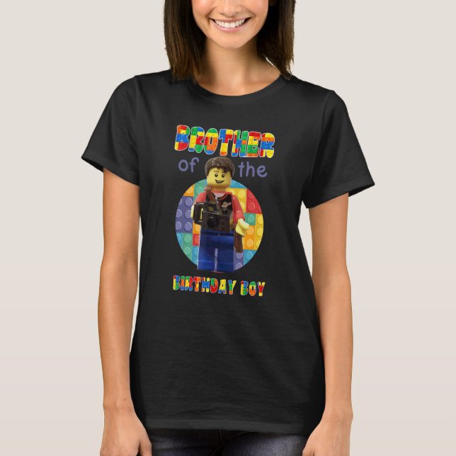 Brother Brick Builder  Blocks Master Builder T-Shirt (Front)
