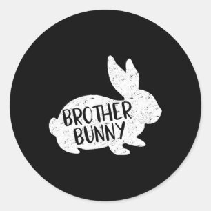 Brother Bunny Cute Matching Family Easter  Classic Round Sticker