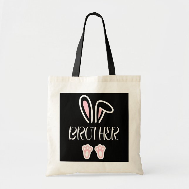 Brother Bunny Easter day dad mum Matching Couple Tote Bag (Front)