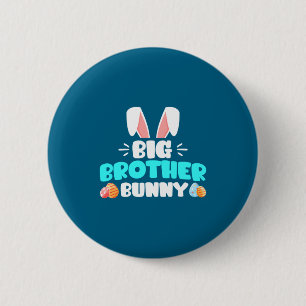Brother Bunny Happy Easter Rabbit Kids Children Bo 6 Cm Round Badge