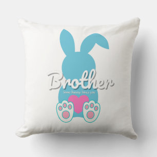 Brother Bunny Throw Pillow – Cute Family Easter Gi